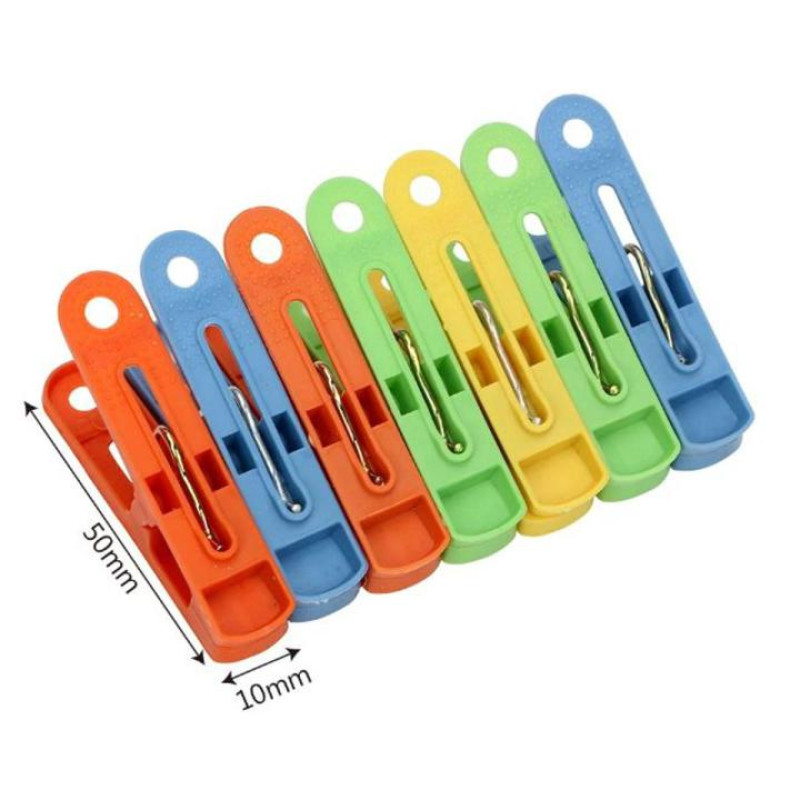 24 Pcs Plastic Clips with Rope for Hanging Use