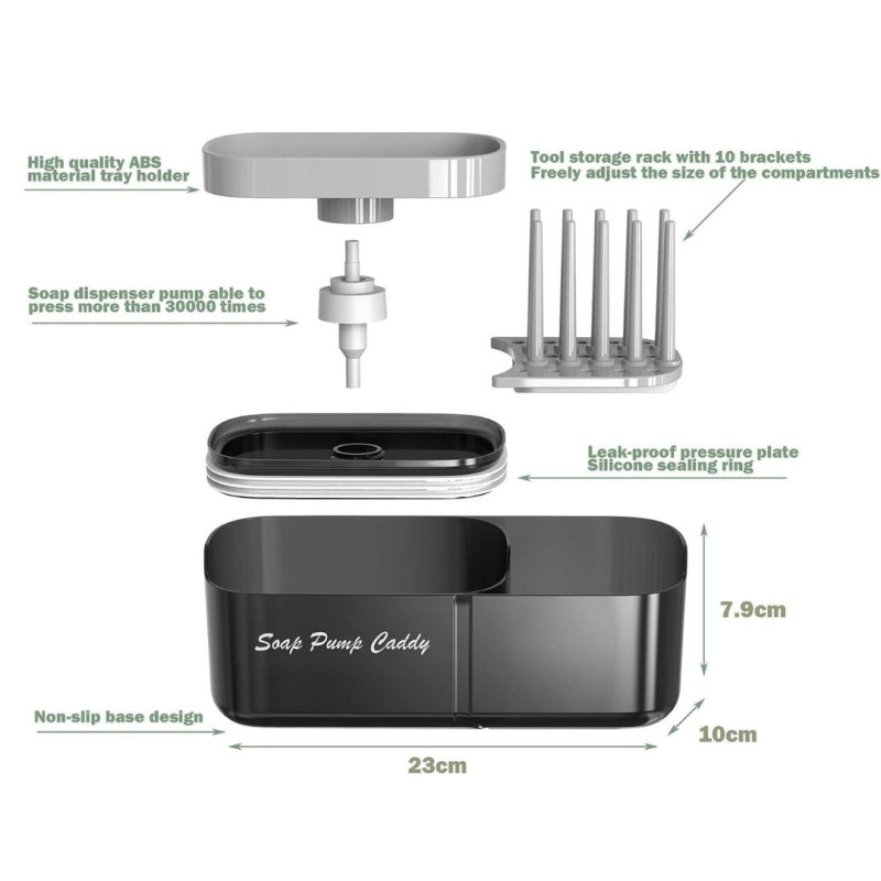 2 in 1 Caddy Soap Pump Dispenser
