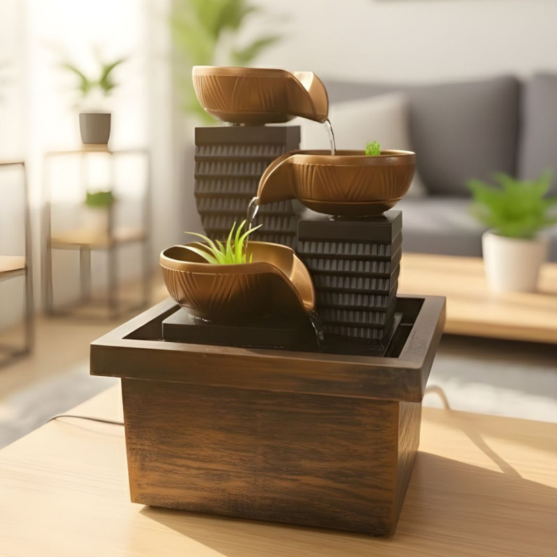 Electric Fiber Water Fountain for Home Decor