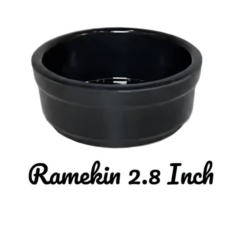 Melamine 2.8 Inch Ramekin Black Bowl Serving Bowl