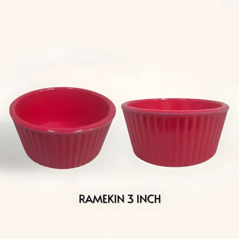Melamine 3 Inch Ramekin Red Bowl Serving Bowl
