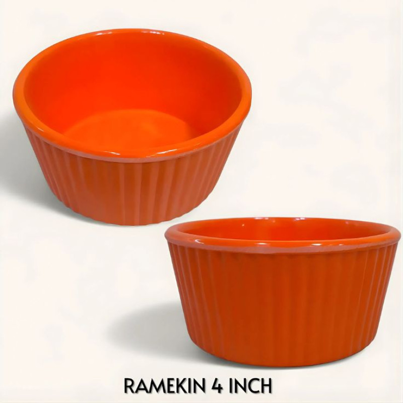 Melamine 4 Inch Ramekin Orange Bowl Serving Bowl | Idealancy