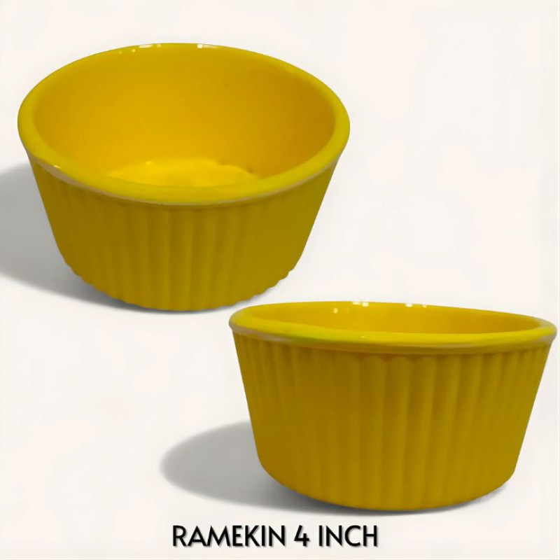 Melamine 4 Inch Ramekin Yellow Bowl Serving Bowl