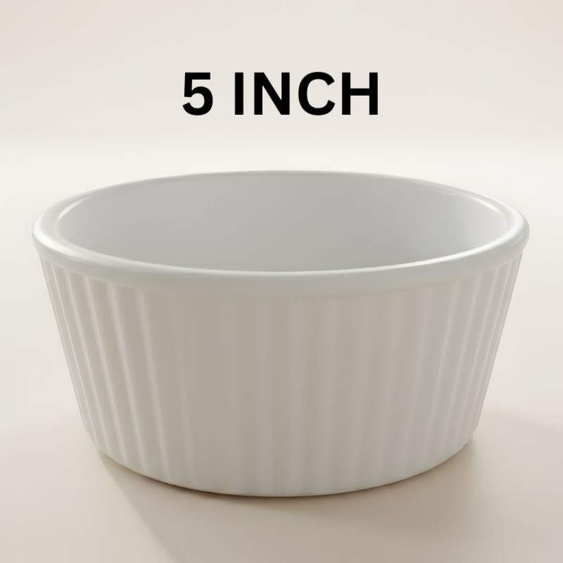 Melamine 5 Inch Ramekin White Bowl Serving Bowl