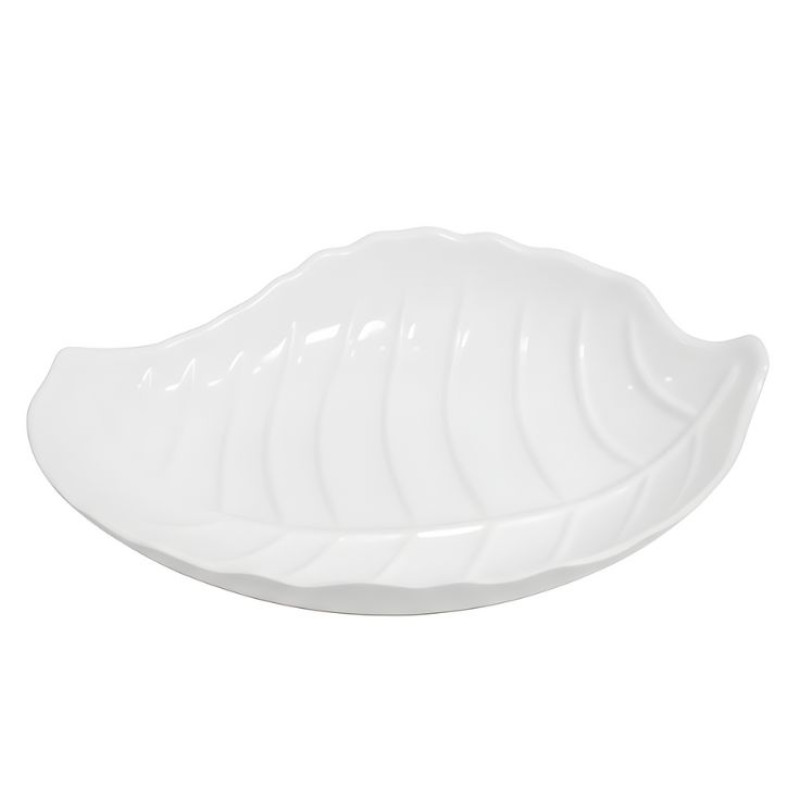 Melamine White Leaf Large Platter For Serving