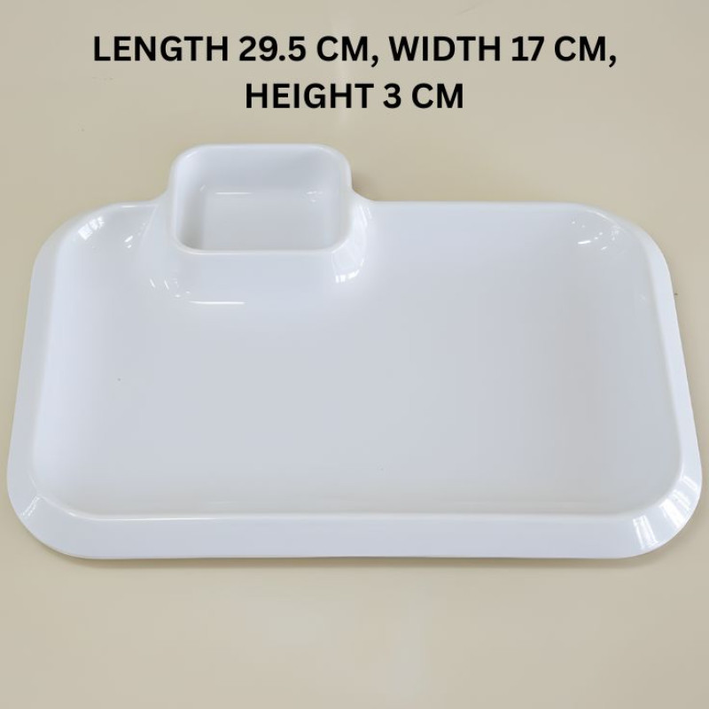 Melamine BBQ Platter White Serving Plate