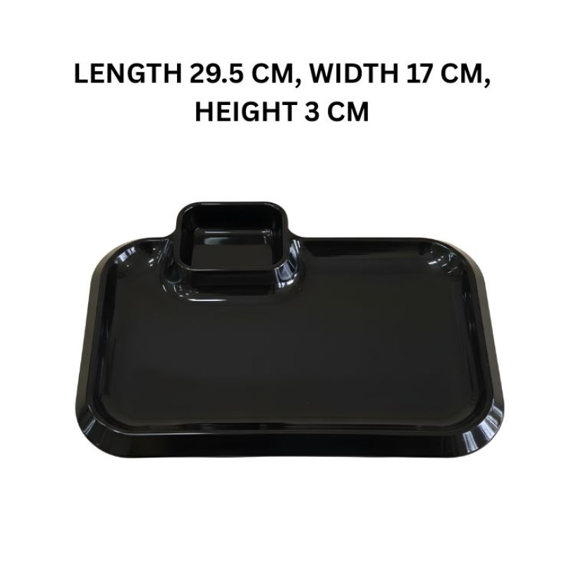 Melamine BBQ Platter Black Serving Plate