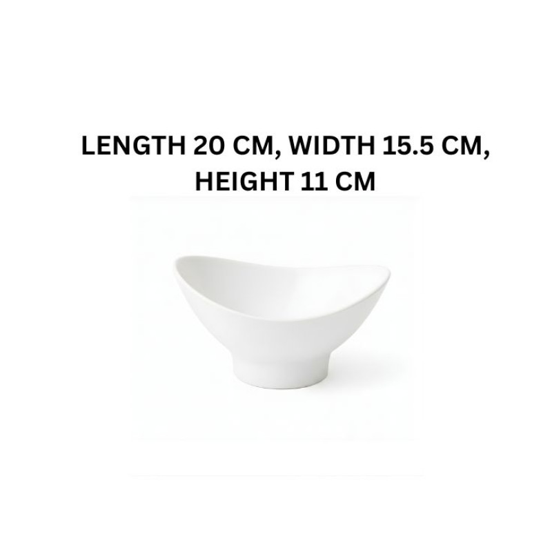 Melamine Lotus Small Serving White Bowl