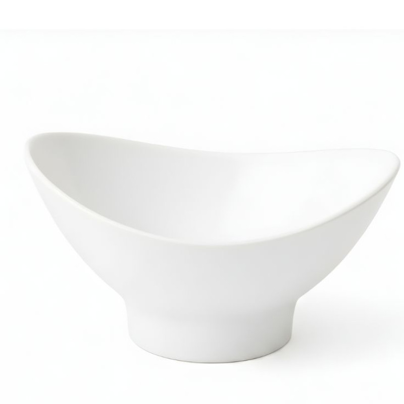 Melamine Lotus Large Serving White Bowl