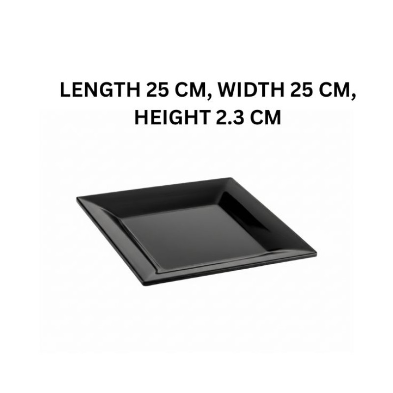 Melamine Medium Swiss Black Serving Platter