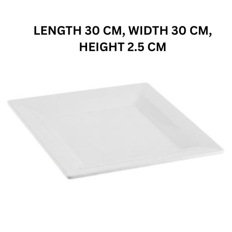 Melamine Large Swiss White Serving Platter