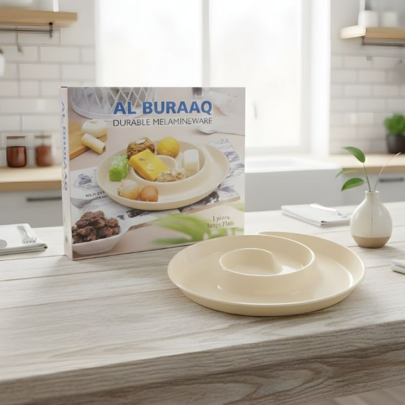 Melamine Tango Cream Serving Platter With Box