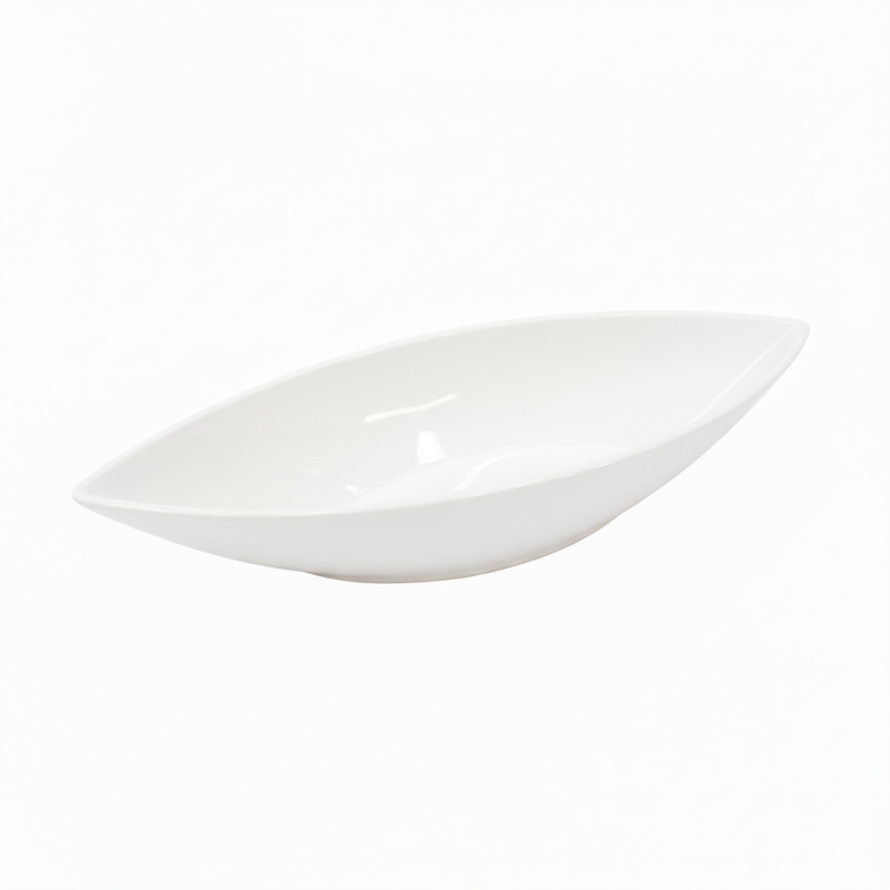 Melamine Fresco White Oval Serving Bowl