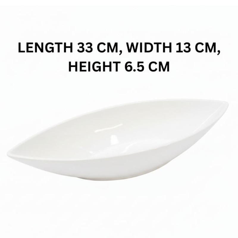 Melamine Fresco White Oval Serving Bowl