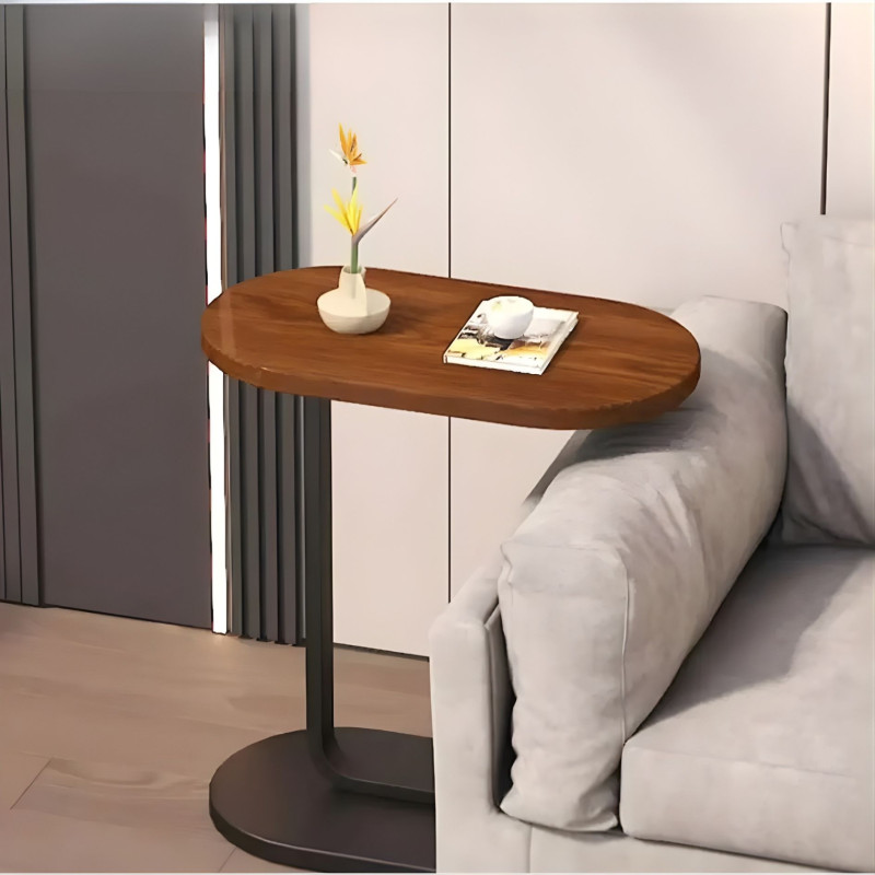 Modern C Shaped End Table for Living Room & Bedroom