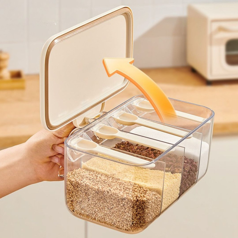 ECOCO 4 in 1 Seasoning Organizer with Spoon