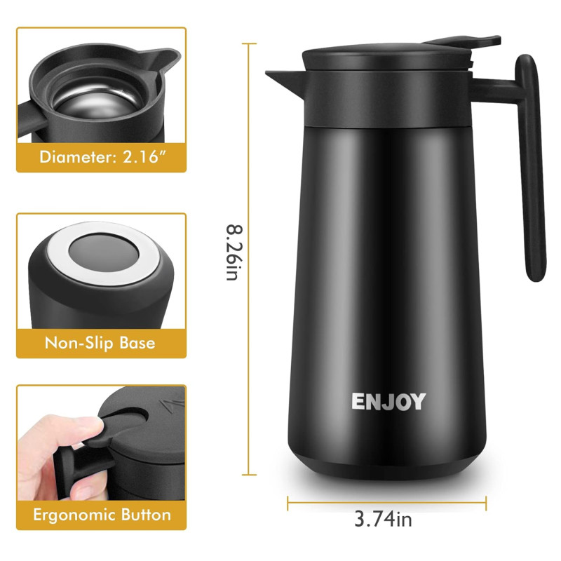 800ml Double Walled Stainless Steel Insulation Kettle
