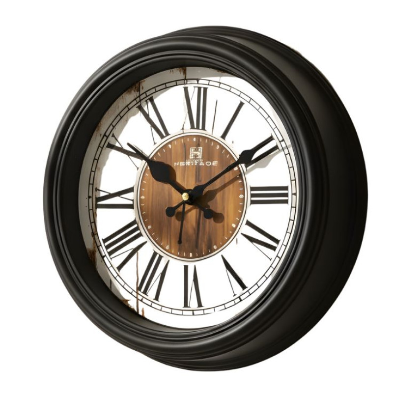Heritage 11 Inch Squat Roman Coffee Wall Clock