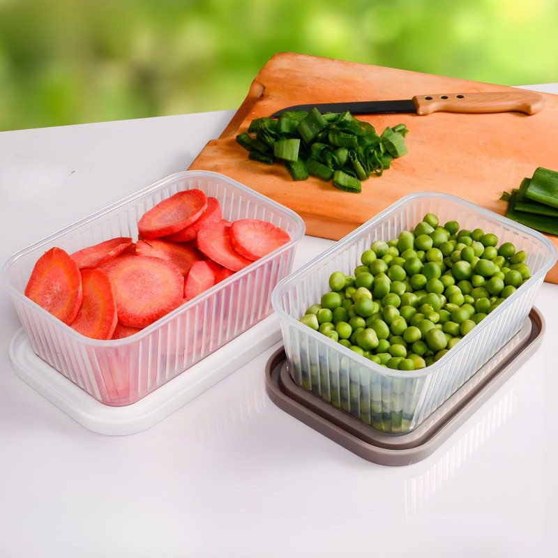 Crinkle Food Storage Container Pack of 2 – 750ml Each
