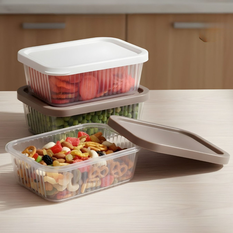 Crinkle Food Storage Container Pack of 2 – 750ml Each