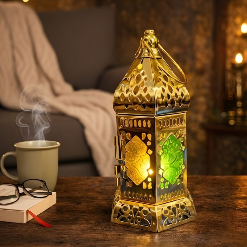LED Metal Lantern Vintage Style Decorative Light