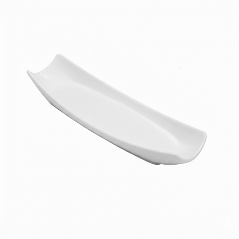 Melamine Medium White Serving Plate