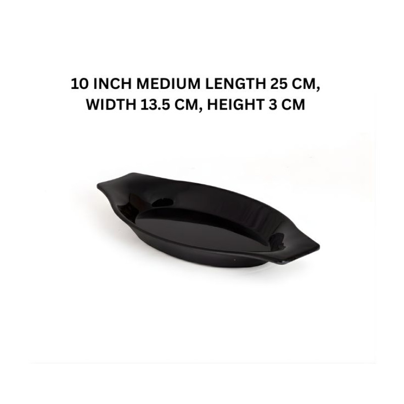 Melamine Medium Black Serving Tray