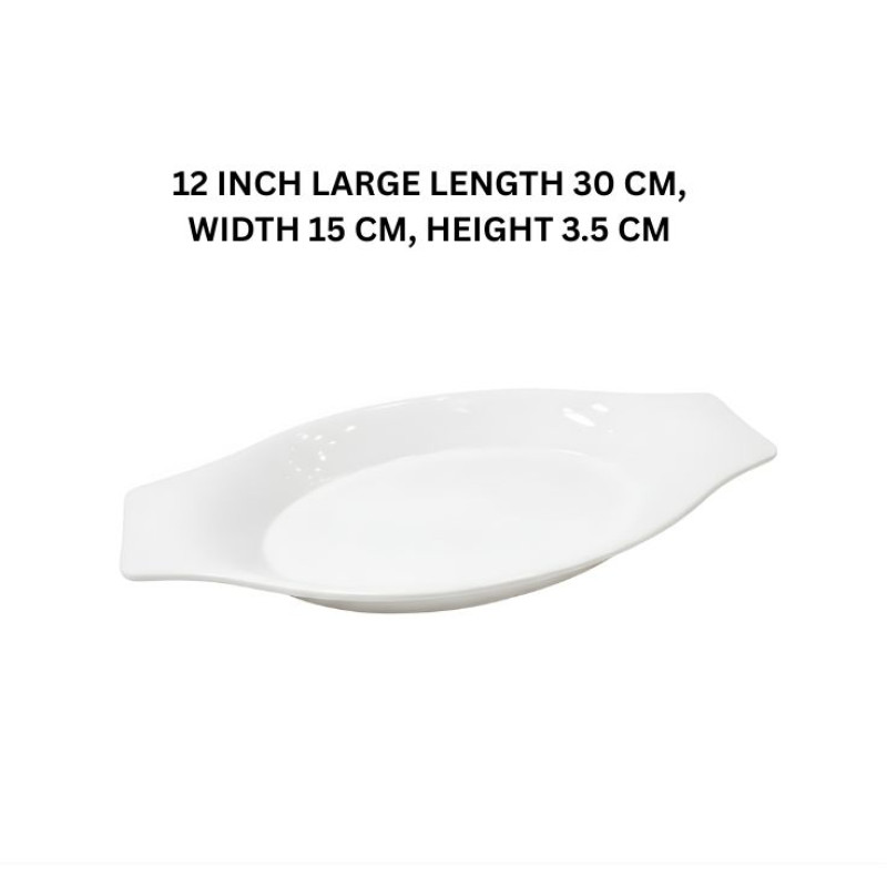 Melamine Large White Serving Tray