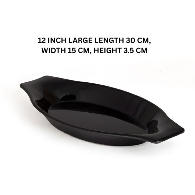 Melamine Large Black Serving Tray