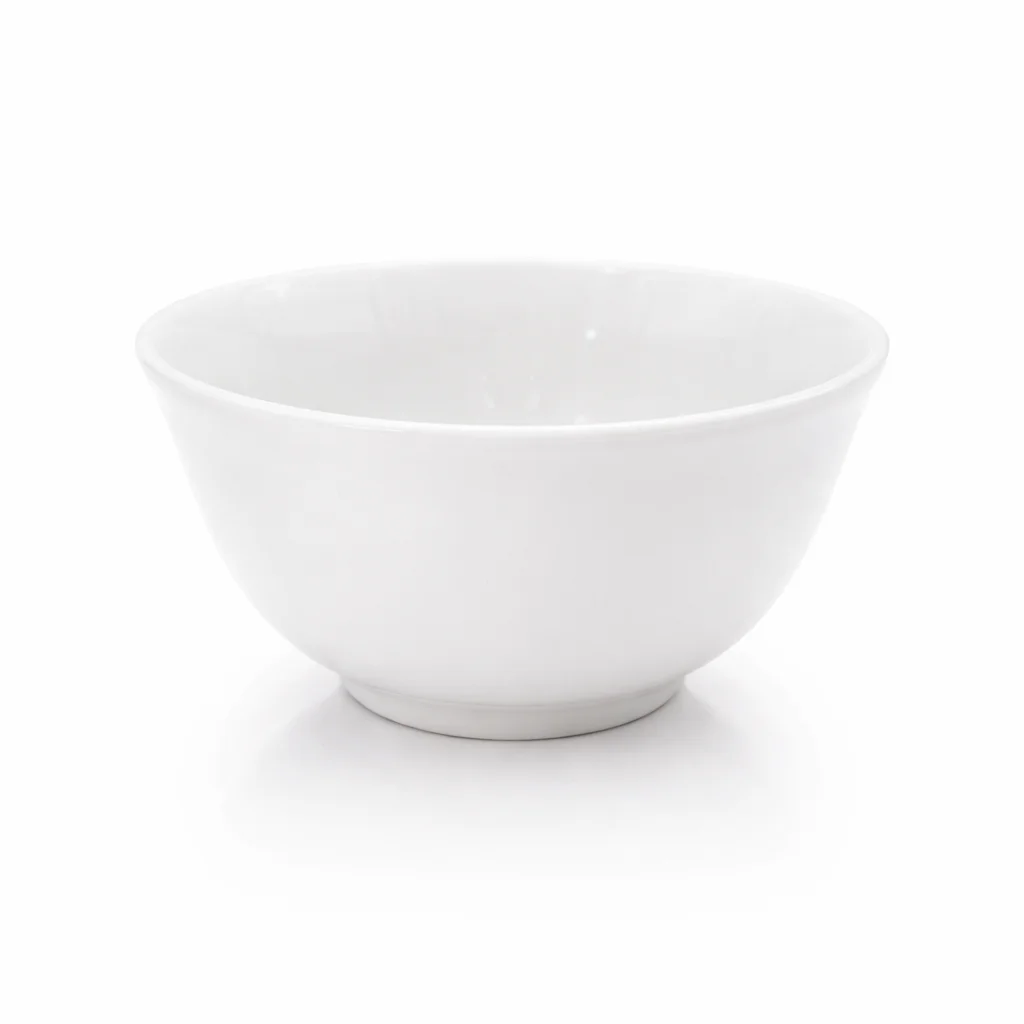 Melamine 7.5 Inch Large White Serving Bowl