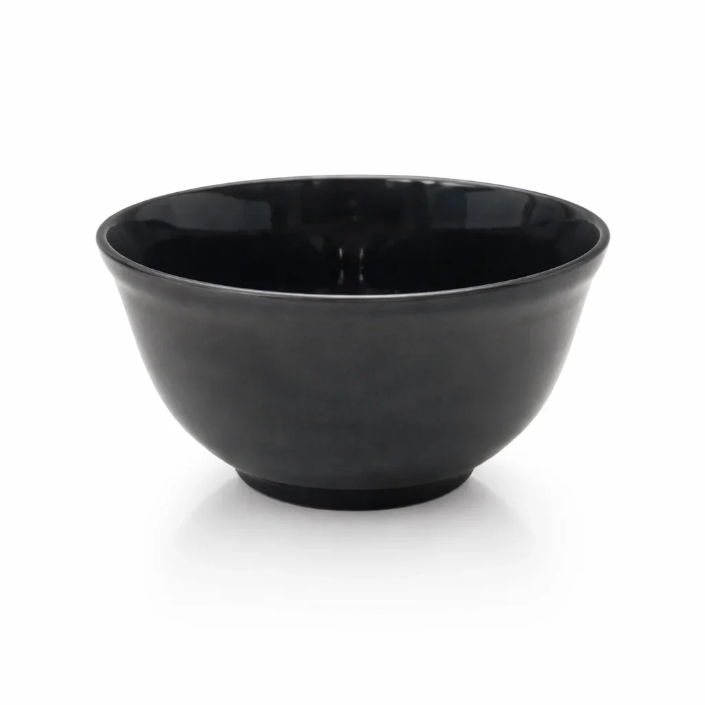 Melamine 7.5 Inch Large Black Serving Bowl