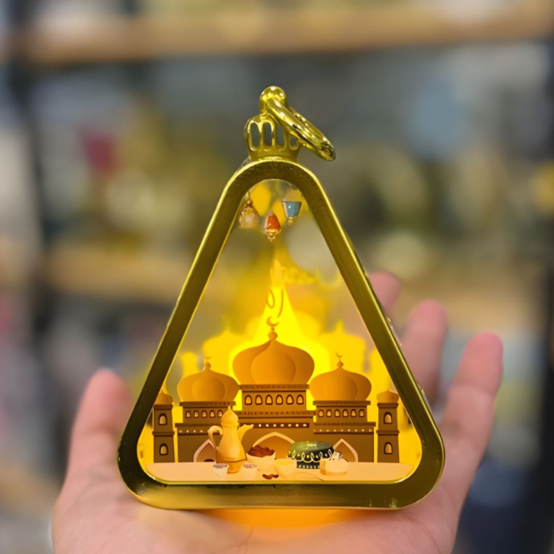 LED Metal Ramadan Lantern Decorative Islamic Festival Light