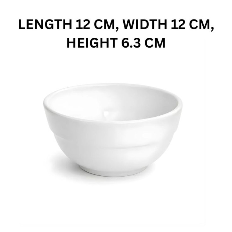 Melamine 4.5 Inch White Tulip Serving Bowl