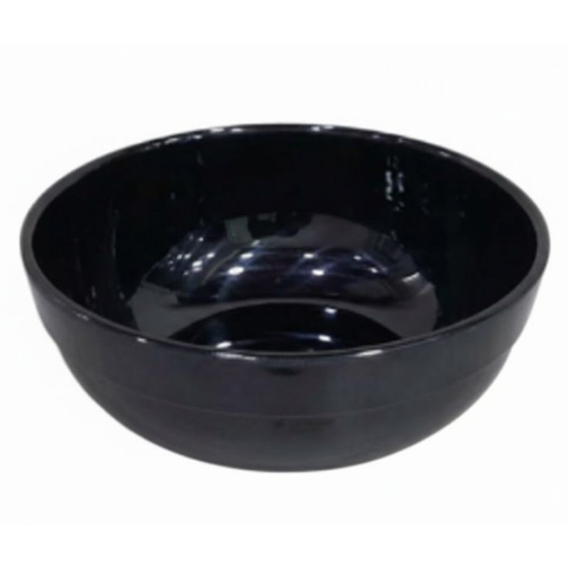 Melamine 8 Inch Black Tulip Serving Bowl