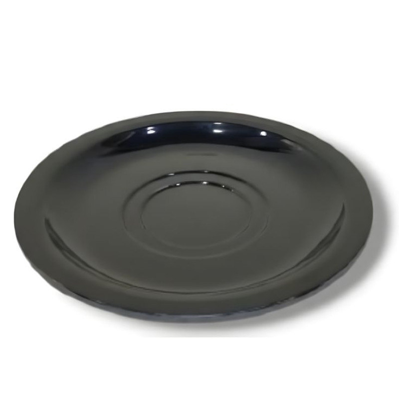 Melamine 6.5 Inch Black Tulip Saucer