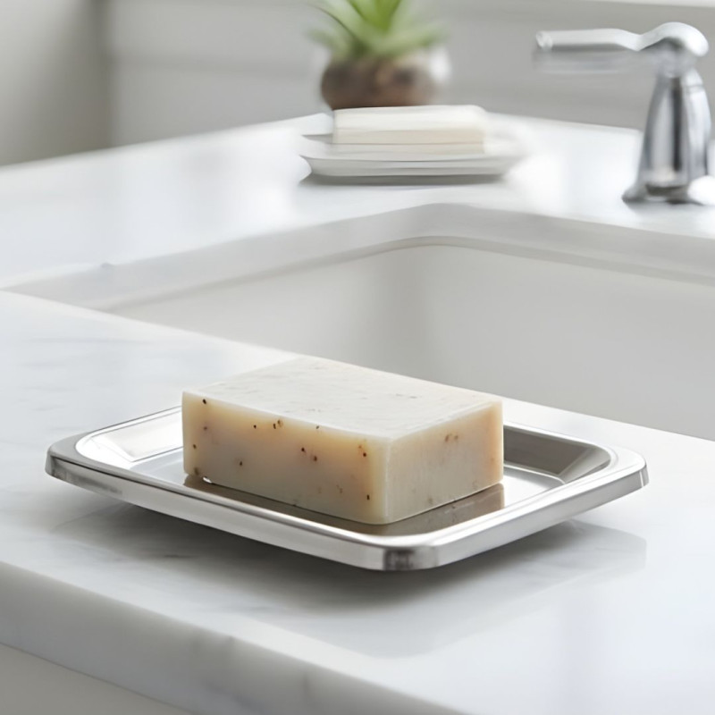 Stainless Steel Classy Smiley Soap Dish Rustproof Bathroom Soap Holder