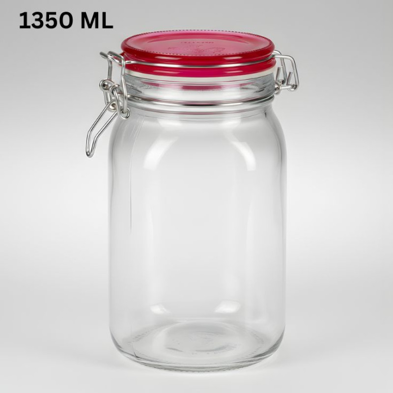 Ziba Airtight 1350 ML Glass Lock Jar Large