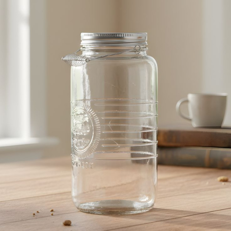 Ziba Airtight 3200 ML Glass Lock Jar