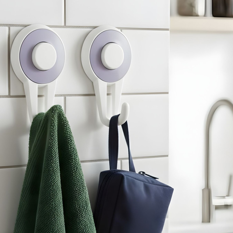 2 Pcs Suction Hooks Self Adhesive Heavy Duty Wall Hooks