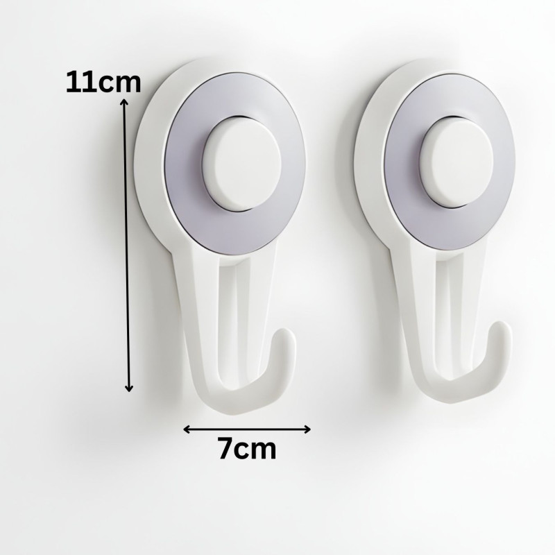 2 Pcs Suction Hooks Self Adhesive Heavy Duty Wall Hooks