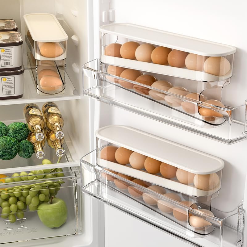 Automatic Rolling Egg Storage Box for Refrigerator