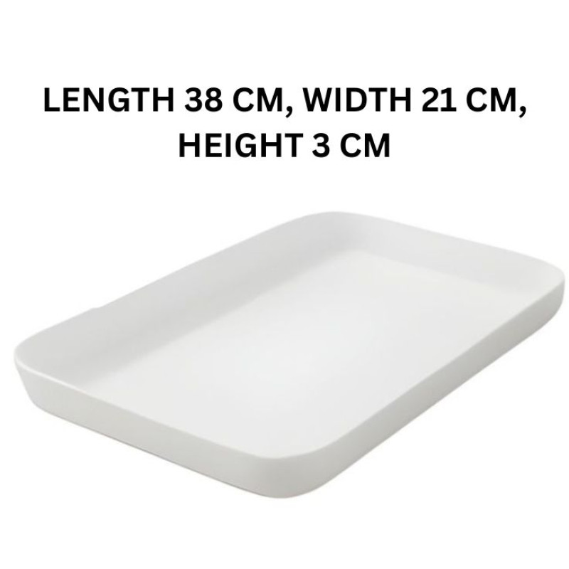 Melamine White Large Serving Tray