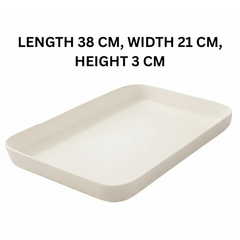 Melamine Cream Large Serving Tray