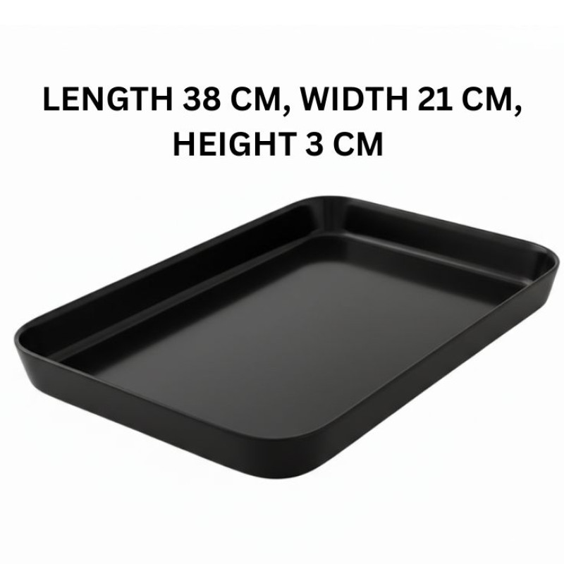 Melamine Black Large Serving Tray