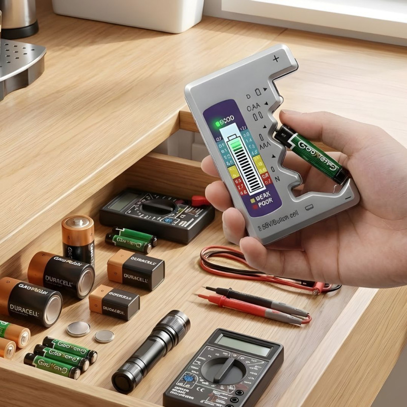 Digital Battery Tester Portable Universal Battery Checker For All ...