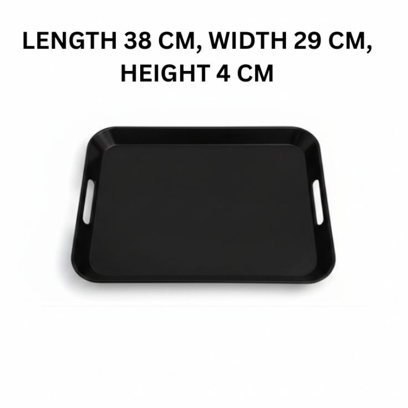Melamine Black Medium Square Serving Tray