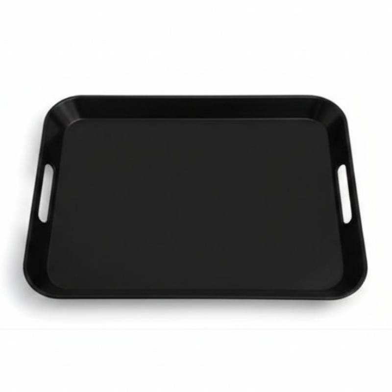 Melamine Black Large Square Serving Tray