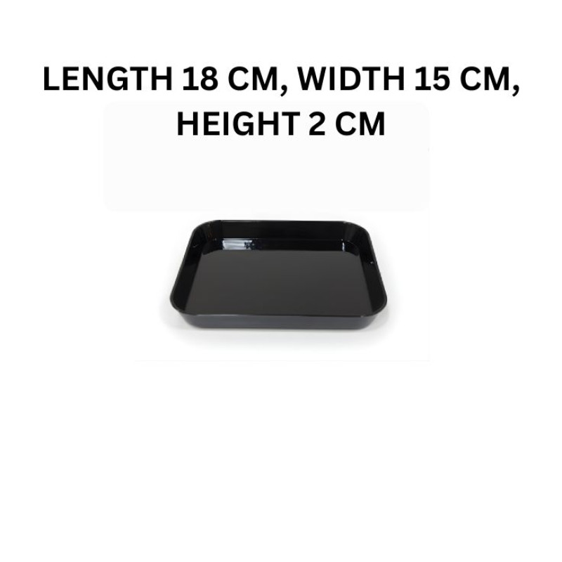 Melamine Black Vista Small Serving Tray