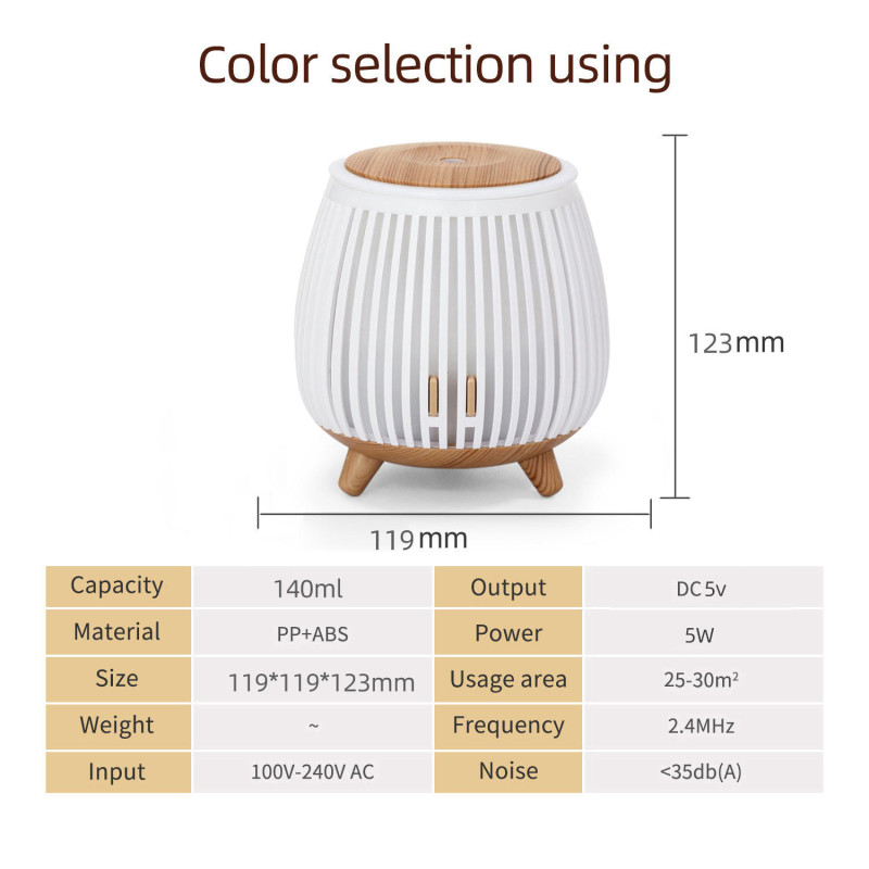 Nordic Wood Style Aroma Diffuser Ultrasonic Essential Oil Humidifier