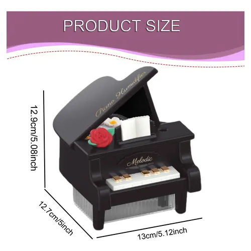 Piano Style Aroma Diffuser Ultrasonic Mist Humidifier With LED Light